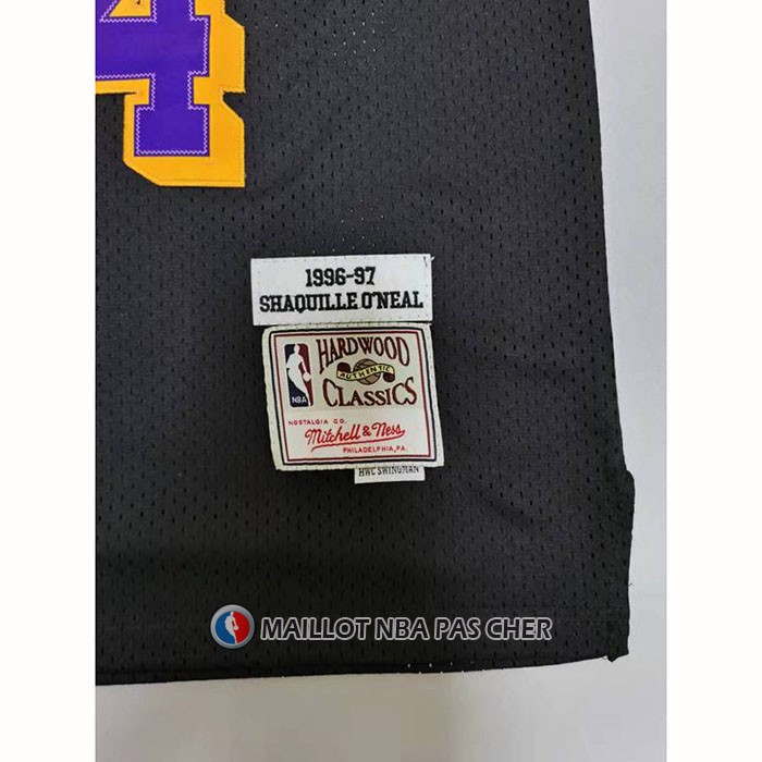 Maillot Los Angeles Lakers Shaquille O'neal NO 34 Mitchell & Ness 1996-97 Noir